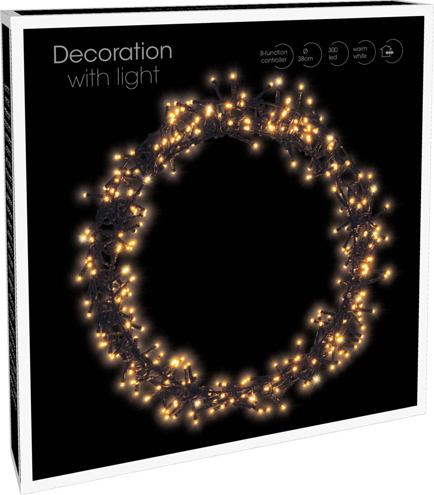 Ozdoba świąteczna 300 LED, warm white, Ø 38 cm