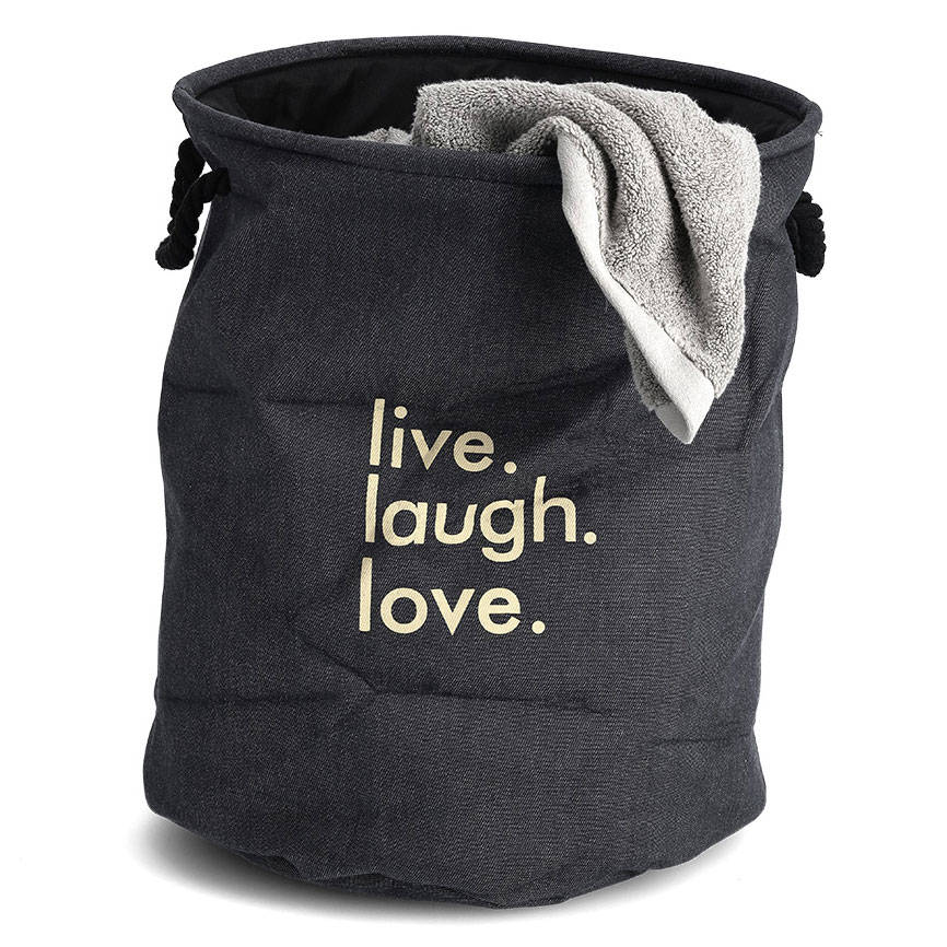 Kosz na pranie DENIM, okrągły, 60 L