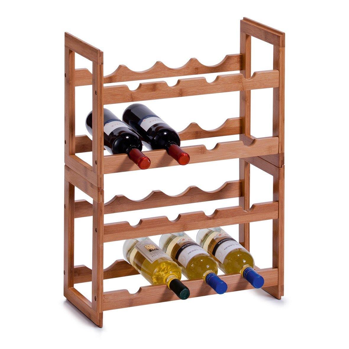 Bambusowy stojak na wino - na 8 butelek, ZELLER - EMAKO